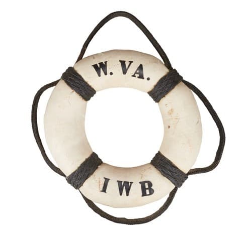 a life preserver with w. va. and iwb written on it